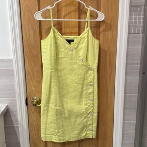 Banana Republic faux wrap linen dress